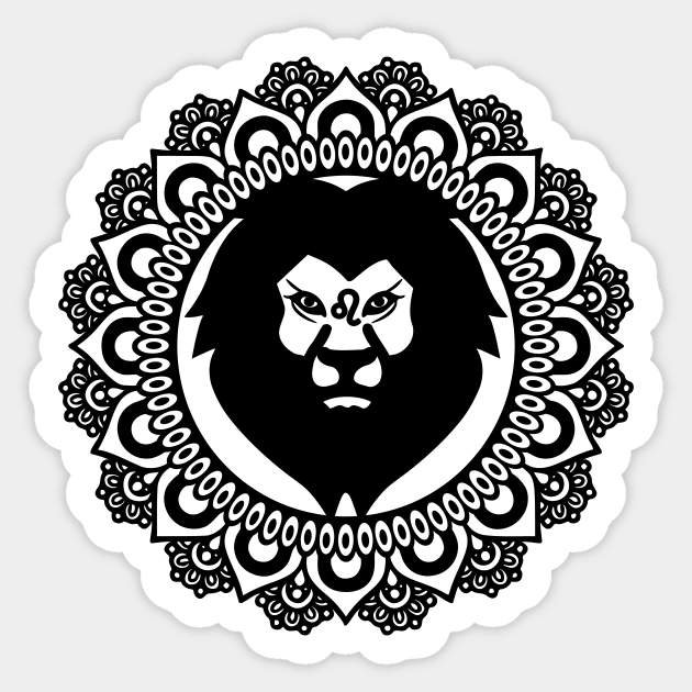 Leo Lion Zodiac Mandala Sticker by LaurenElin